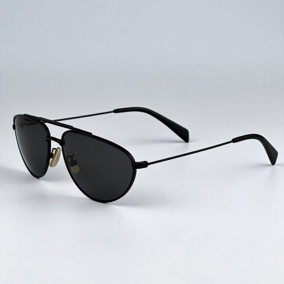 NEW Celine CL40077U 02A Matte Black Smoke Pilot Unisex Sunglasses CL 40077U